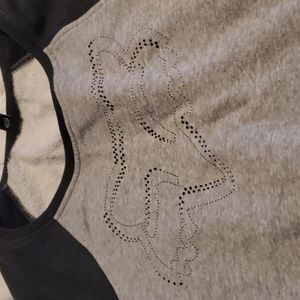 Grey and black sweatshirt